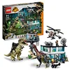 Image de LEGO 76949 Jurassic World L’Attaque du Giganotosaurus et du Therizinosaurus, Jouet de Construction avec Dinosaure, Hélicoptère et Buggy, Inclut 6 Minifigurines, Cadeau pour Enfants Dès 9 Ans