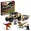 Image de LEGO 76951 Jurassic World Le Transport du Pyroraptor et du Dilophosaurus, Jouet de Dinosaures, avec Voiture Tout-Terrain, Jeu Dino, pour Enfants, Filles et Garçons Dès 7 Ans