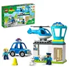 Image de LEGO 10959 Duplo Le Commissariat Et L’Hélicoptère De La Police, Voiture avec Gyrophare et Sirène, Jouet d'Éveil pour Enfants Dès 2 Ans