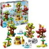 Image de LEGO 10975 Duplo Animaux Sauvages du Monde, Jouet Éducatif pour Enfants 2 Ans, 22 Figurines de Lions, Daims, Alpaga, avec Tapis de Jeu sur Le Monde