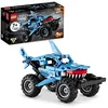 Image de LEGO 42134 Technic Monster Jam Megalodon, Jouet de Voiture, 2 en 1, Truck et Low Racer Lusca, Véhicule à Rétrofriction, pour Garçons et Filles