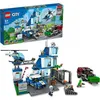 Image de LEGO® City 60316 Le Commissariat de Police Jouet Hélicoptère Voiture de Police Chien Figurine Camion Poubelle Jouet