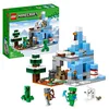 Image de LEGO 21243 Minecraft Les Pics Gelés, Jouet Garçons et Filles 8 Ans, Cavernes des Montagnes, avec Figurines Steve, Creeper et Chèvre, et TNT, Biome Glacé