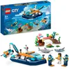 Image de LEGO 60377 City Le Bateau d’Exploration sous-Marine, Jouet avec Mini sous-Marin, Requin, Crabe, Tortue, Raie et Figurines Animaux Marins, Set de Plongée sous-Marine, Enfants Dès 5 Ans