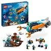Image de LEGO 60379 City Le sous-Marin d’Exploration en Eaux Profondes, Jouet avec Drone, Figurines Requin, Épave et Minifigurines Plongeur, Cadeau pour Enfants, Garçons, Filles Dès 7 Ans à Noël