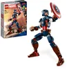 Image de LEGO 76258 Marvel La Figurine de Captain America, avec Bouclier, Collection Avengers, Jouet Super-Héros, Cadeau d'anniversaire pour Enfants, Garçons, Filles Dès 8 Ans