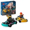 Image de LEGO® 60400 City Les Karts et les Pilotes de Course Jouet avec 2 Karting avec 2 Minifigurines de Pilotes de Voitures