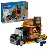 Image de LEGO® 60404 City Le Food-truck de Burgers Jouet de Camionnette Jeu Imaginatif avec Camionnette et Minifigurines