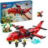 Image de LEGO City Fire Rescue Plane Toy for 6 Plus Year Old Boys, Girls and Kids Who Love Imaginative Play, Airplane Emergency Vehicle Playset Includes 3 Minifigures, Birthday Gift Idea 60413