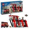 Image de LEGO® 60414 City La Caserne et le Camion de Pompiers Jouet de Figurine de Chien et 5 Minifigurines Cadeau Enfants