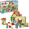 Image de LEGO Duplo Prendre Soin des Animaux de la Ferme 10416 | Jouet pour enfant dès 2 ans, jouet éducatif Montessori en bas âge, ferme, animaux : cheval, vache, idée cadeau, 74 pièces