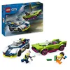 Image de LEGO® 60415 City La Course-Poursuite entre la Voiture de Police et la Super Voiture Jouet avec Minifigurines Cadeau Enfants