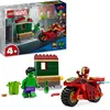 Image de LEGO | Marvel Iron Man avec Une Moto et Hulk, Jouet d'Aventures pour Enfants Créatifs et Fans de Super-Héros, Set à Collectionner avec Véhicule et Minifigurines pour Garçons et Filles dès 4 Ans 76287