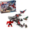 Image de LEGO Marvel Captain America vs Hulk Rouge - Minifigurines des Avengers - Avion de Chasse à Offrir aux Enfants - Maquette de véhicule à Construire pour Les garçons et Les Filles dès 7 Ans 76292