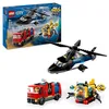 Image de LEGO City Hélicoptère, Camion de Pompiers et sous-Marin modulable 60462