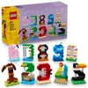 Image de LEGO 40807 Les Chiffres d’Anniversaire - Figurines de Gâteau Animaux à Construire - Déco