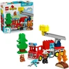 Image de DUPLO Town Camion de pompiers avec tuyau et pompier, Jouets de construction