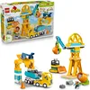 Image de LEGO Duplo Ma Ville Le Chantier et Les Véhicules de Construction 3-en-1 - Jouet Éducatif - Motricité Fine - Camions, Grues, Pelleteuses - Cadeau d'anniversaire pour Garçon ou Fille dès 3 Ans 10476