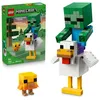 Image de LEGO Minecraft 21582 Poule Chevauchée - Jeu de Construction pour Garçon ou Fille dès 9 ans