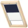 Image de VELUX Original Store Duo Occultant et Tamisant, Cadre Argenté, SK06, Bleu Foncé