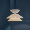 Image de FRANDSEN suspension Kiku blanche, Ø 35,5 cm, métal/lin