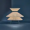 Image de FRANDSEN lampe de table Kiku, blanc, hauteur 30 cm, métal/lin