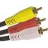 Image de Câble de modulation audio-vidéo Eltax Interconnect 3 (longueur 1,5m) 3 Cinch RCA (audio gauche/droite et vidéo) vers 3 Cinch RCA (audio gauche/droite et vidéo)
