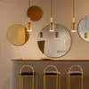 Image de Miroir AYTM Circum, couleur rose, Ø 70 cm, verre, bois MDF