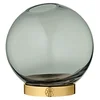 Image de AYTM - Globe Vase with Stand, Ø10cm - Forest/Gold