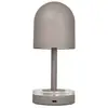 Image de luminaire rechargeable AYTM Luceo, taupe, métal, 24 cm, à intensité variable,