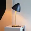 Image de Lampe de table Dyberg Larsen Oulu, noir/laiton, hauteur 47 cm