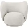 Image de Fauteuil en tissu bouclé Rico Ferm Living Crème taille unique
