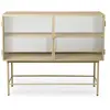 Image de Buffet Haze, en verre strié et métal Ferm Living Beige taille unique