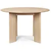 Image de Table Bevel ronde en bois FSC Ferm Living Blanc taille unique