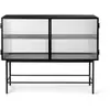 Image de Buffet Haze, en verre strié et métal Ferm Living Noir taille unique