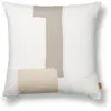 Image de Coussin Part patchwork en lin Ferm Living Blanc 50x50