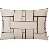 Image de Housse de coussin Lattice Offset Ferm Living Blanc cassé 40x60