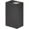Image de ASBOL KUBI Applique murale d'extérieur LED 2 x 5 W, 3000 K, 2 x 370 lm, IP44, noir