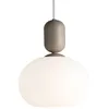 Image de Suspension NOTTI E27 IP20 Verre Opale Blanc Gris