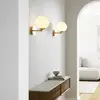 Image de DFTP by Nordlux Applique Shapes abat-jour en verre, blanc/laiton