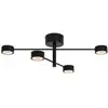 Image de Nordlux Plafonnier LED Clyde Flex, à 4 lampes, 2 entretoises, noir