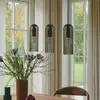 Image de Nordlux Suspension Miella, à 3 lampes, verre strié, fumé/noir