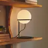Image de Nordlux Lampe à poser Wilson, métal noir, abat-jour sphérique en verre