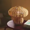 Image de Nordlux Lampe à poser Allie, rotin, forme champignon, brun naturel