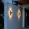 Image de Nordlux Applique d'extérieur Aludra Double Seaside, aluminium, anthracite, à 2 lampes.