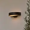Image de Nordlux Applique murale extérieure solaire à LED Monay Round, noir, IP44