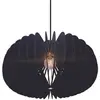 Image de Nordlux Suspension Hazo, Ø 65 cm, noir, bois