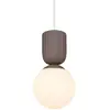 Image de Nordlux Suspension Sadie, marron clair, Ø 15 cm, verre/céramique