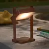 Image de Nordlux Lampe de table solaire à LED Saulio, marron, IP44, aluminium, USB, batterie