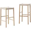 Image de Tabouret de bar Betty, piètement en bois - Thau & Kallio & Tradition Naturel taille unique